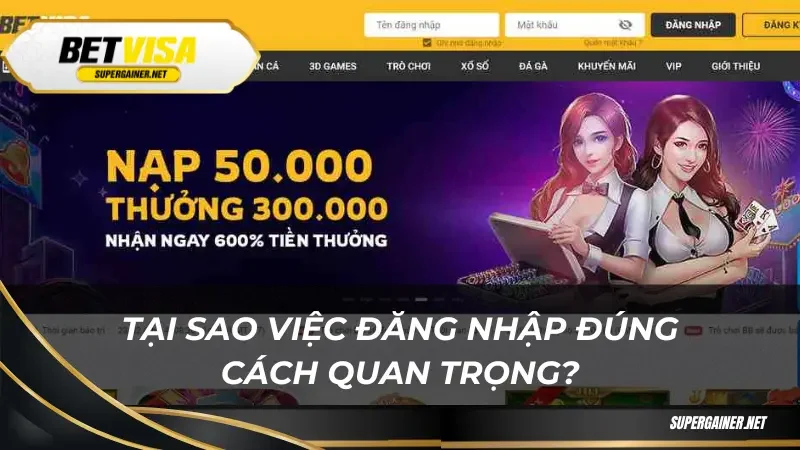 đăng nhập Betvisa Tại sao việc đăng nhập đúng cách quan trọng?